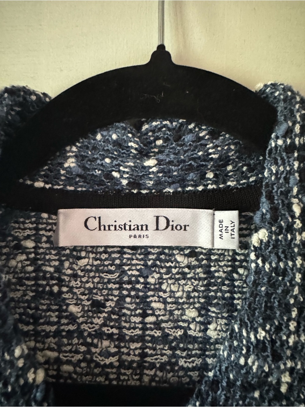 Christian Dior Blue Tweed Jacket with Black Trim ❤️ Beautiful - Picture 3 of 6